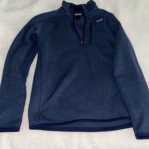 Mens Patagonia Better Sweater 1/4 zip Fleece Blue Size Medium